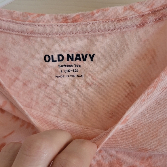Girl's size large Old Navy pink softest tee. - Picture 2 of 3